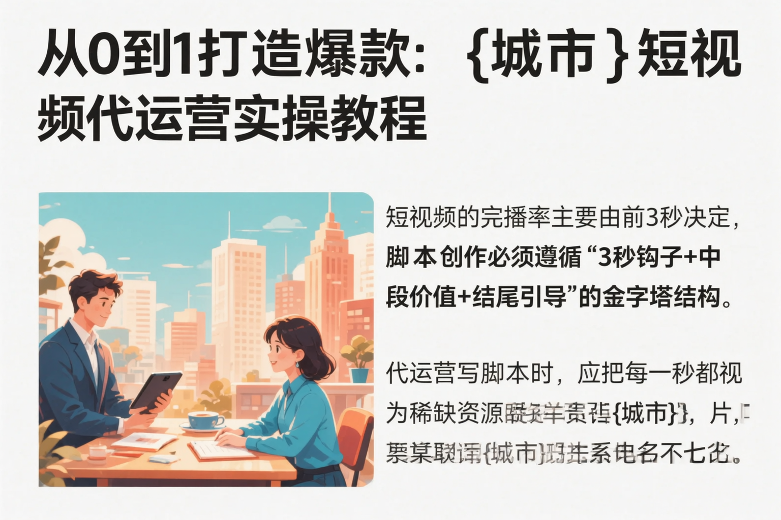 从0到1打造爆款：普洱短视频代运营实操教程